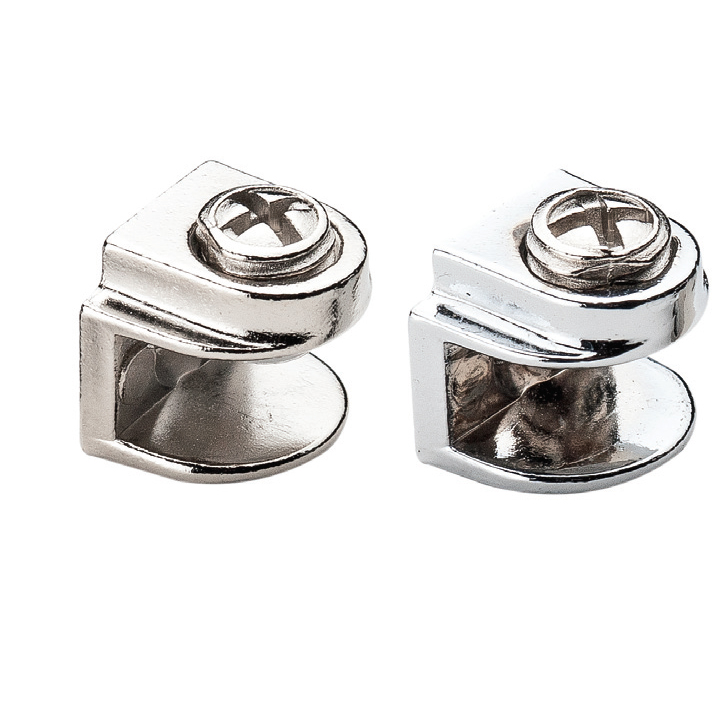 Metal Cam Raf Tutucu Düz(Metal Vidalı Max. 8 mm)